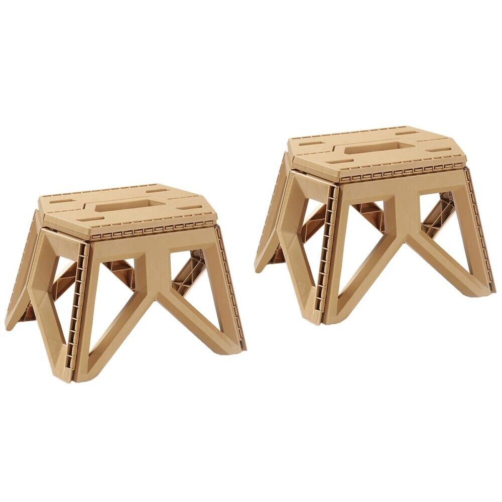 Set of 2 Small Foldable Chair Folding Stool Space-saving Outdoor