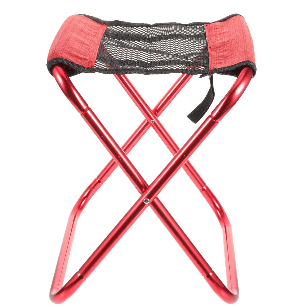 Outdoor Foldable Stool Red Folding Chair Easy-to-carry Travel