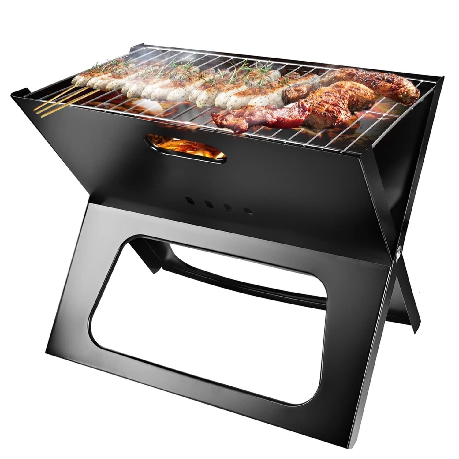 BBQ Barbecue Grill Portable Charcoal Grill Foldable Barbecue Charcoal Grill f...