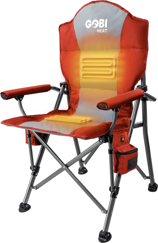 - Terrain Portable Heated Camping Chair - Outdoor Folding Chair with Heated Fill
