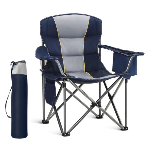 Oversized Portable Camping Folding Chair, Foldable Outdoor Chair Support 450 ...