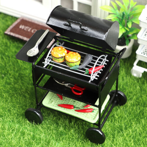1:12 Dollhouse Miniature Iron Housewares Outdoor Barbecue BBQ Grill  Furniture