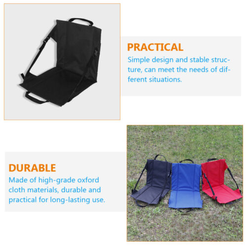 3 Pieces Outdoor Chair Folding Cushion Foldable Garden Adjustable