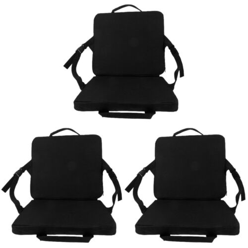 3 PCS Foldable Bleacher Seats Padded Camping Chair Outdoor Folding Cushion