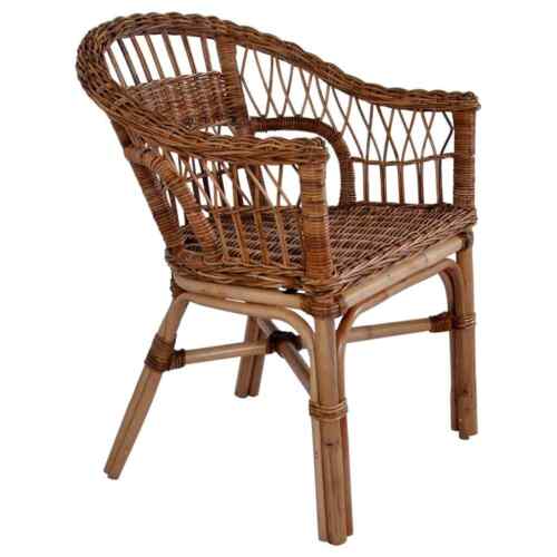 NNEVL Outdoor Chair Natural Rattan Brown