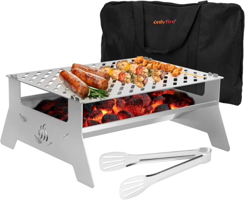 Portable Charcoal Grill, Heavy Duty Stainless Steel Foldable Barbecue Grill With