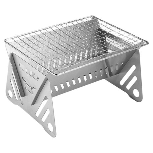 Stainless Steel Barbecue Outdoor Grill Portable Removable Charcoal Stove Sturdy