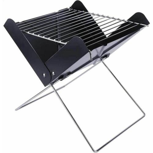ITOPFOX Charcoal Barbecue Grill 12.44" Mini Portable Foldable Legs Steel Black