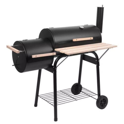 Barbecue Outdoor Oil Drum Charcoal Grill Stainless Steel Stove Patio Camping BBQ
