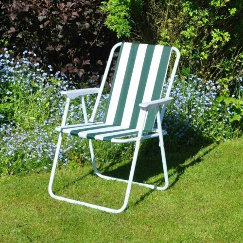 2 x HEAVY DUTY Kingfisher Folding Camping Luxury Padded High Back Outdoor Chair
