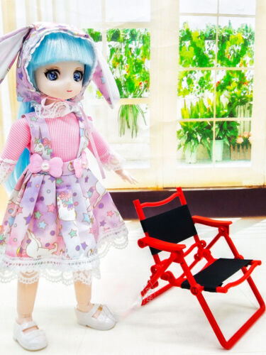 1/6 Scale Dollhouse Miniatures Furniture Fold Outdoor Chair for BJD Plastic