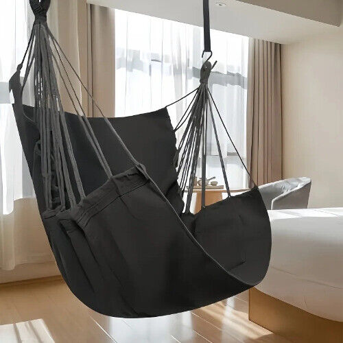 1pc Outdoor Hammock Swing Chair Hammock Anti Rollover Hammock With Storage Bag