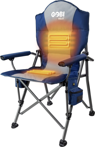 - Terrain Portable Heated Camping Chair - Outdoor Folding Chair with Heated Fill
