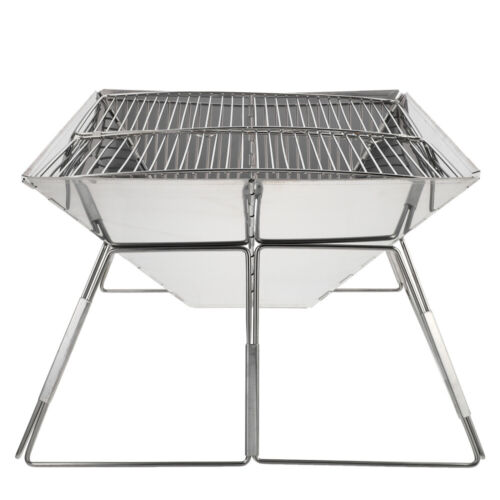 Portable Grill Charcoal Foldable Folding Barbecue Convenient Outdoor