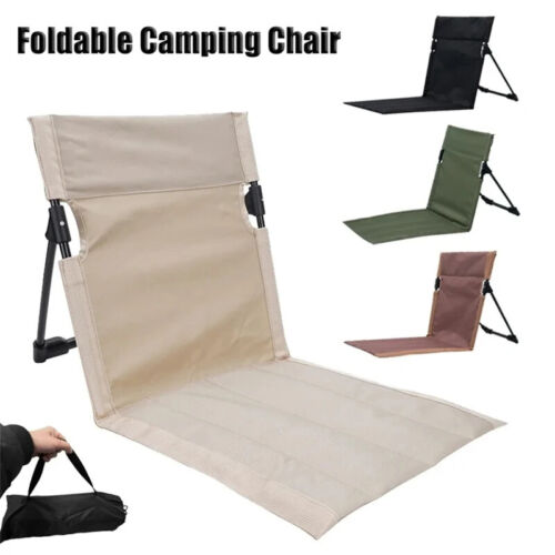 Outdoor Foldable Single Chair Backrest Cushion Picnic Camping Foldable Chair New