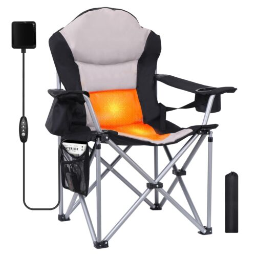 CDEN Heated Camping Chair, Outdoor Heated Camping Chair, Camping Chair, Foldi...