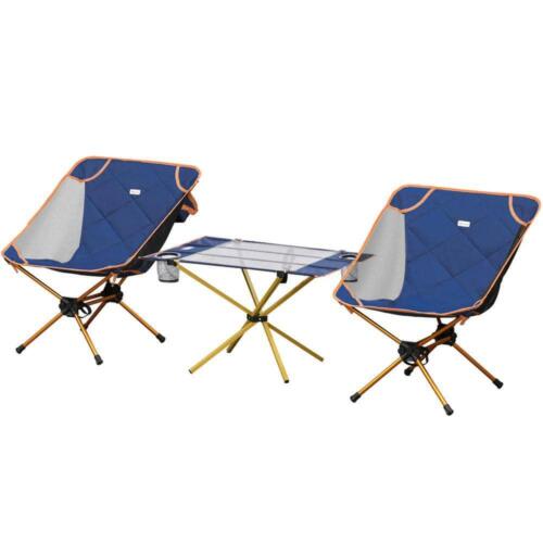 Outsunny Camping Chairs 29.25"Hx31.5"Lx24.5"W Lightweight Aluminum Navy Blue