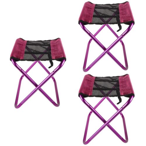 Set of 3 Small Portable Bench Backpack Camping Chair Outdoor Folding