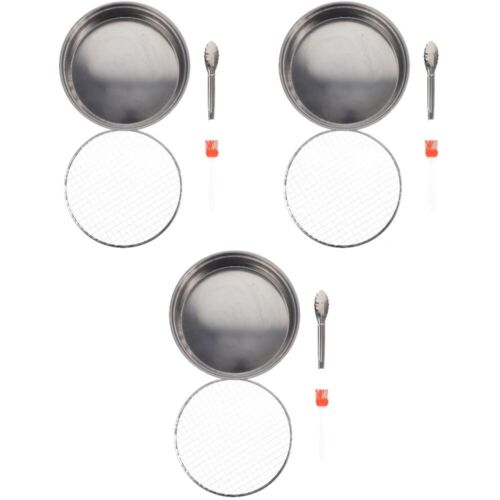 3 Sets Mini-Barbecue-Grill Tragbarer Holzkohlegrill Grillen Mit Freunden Am See