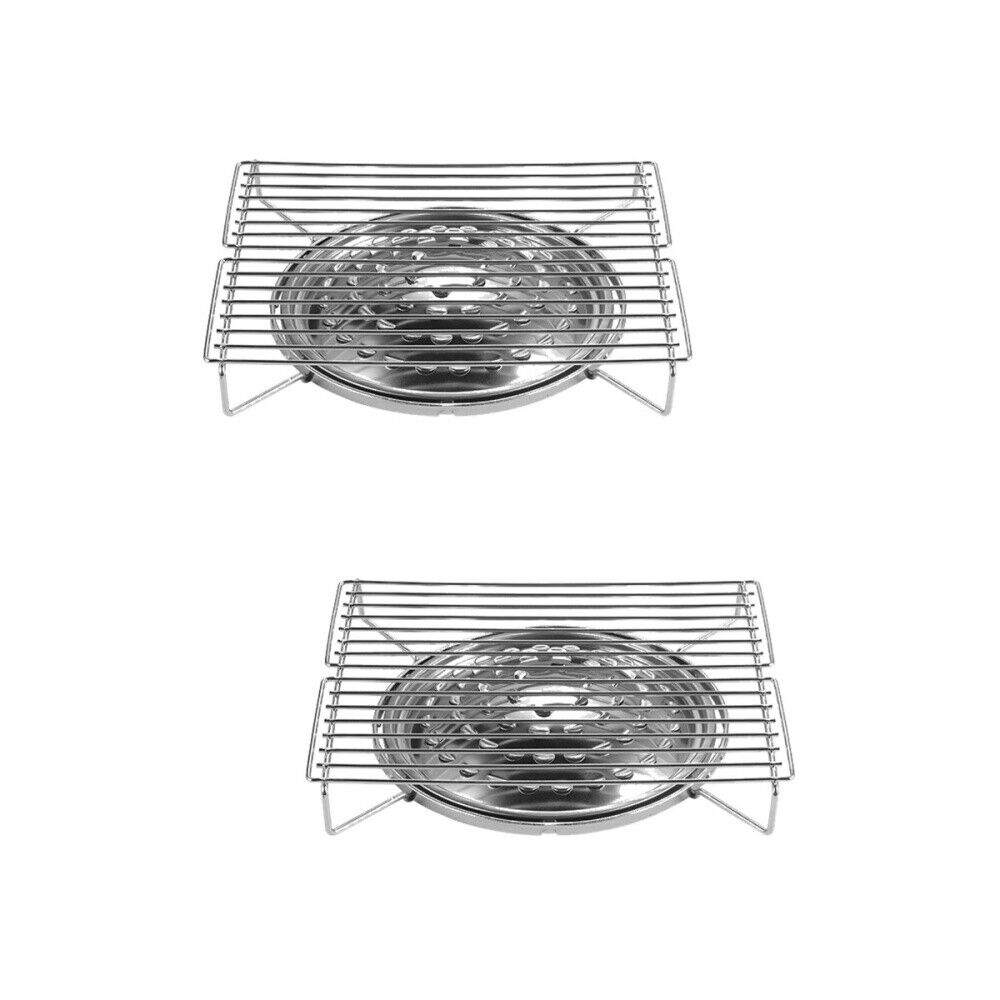 Stainless Barbecue Grill Portable Charcoal Gas Burner BBQ Party