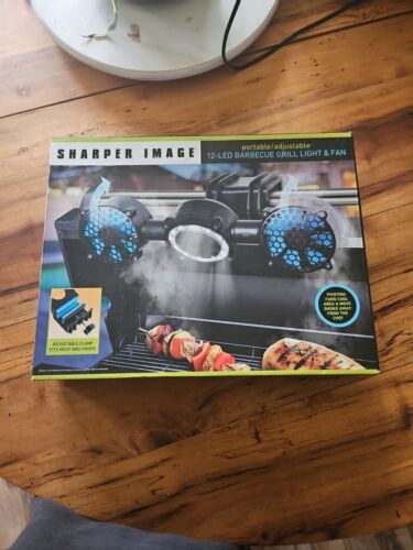 Sharper Image Portable & Adjustable 12-LED Barbecue Grill Light & Fan