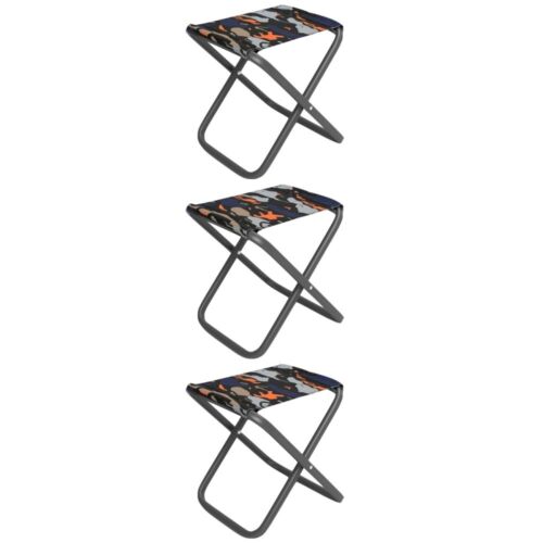 3 PCS Retractable Folding Stool Outdoor Chair Travel