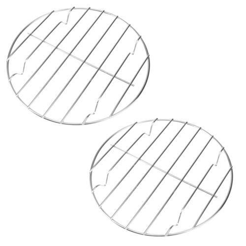 2 Pcs Stainless Steel Barbecue Grill Air Fryer Instant Rack Cooking Grate