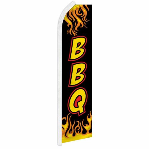 "BBQ" advertising super flag swooper banner business sign barbecue grill food bl