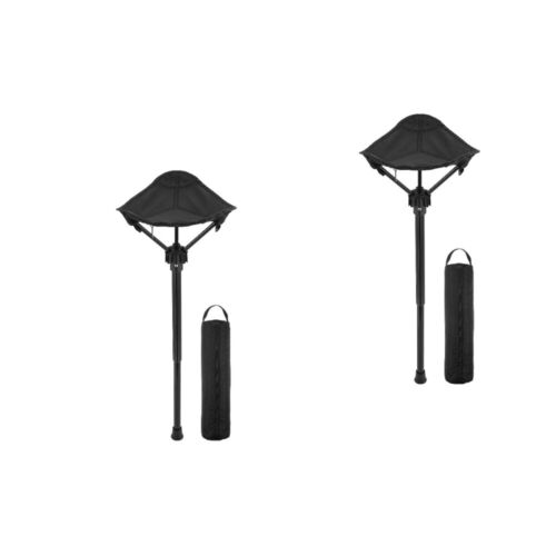 2 Pack Portable Seat Lightweight Stick Folding Chairs for outside Camping Stool