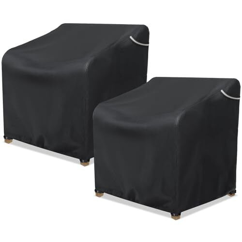 Patio Chair Cover Outdoor Chair Cover 32"W X 37"D X 36"H inches 2pack Black