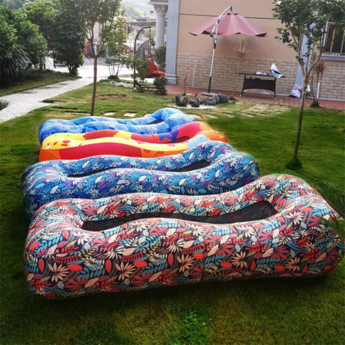 Portable Folding Inflatable Water Floating Air Bed Camping Beach Chair Outdoor