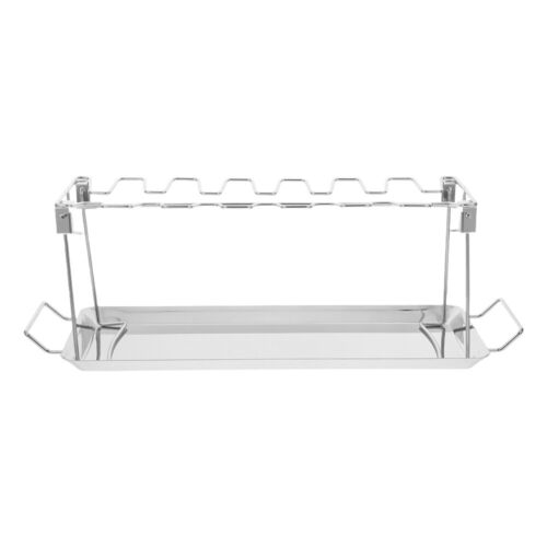 Outdoor Barbecue Grill Foldable BBQ Stand Chicken Leg Holder