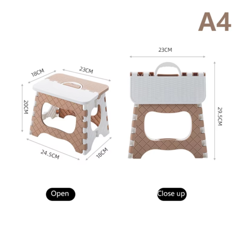 New 2024 Portable Folding Stool Outdoor Folding Chair Thickened Plastic Saddle C