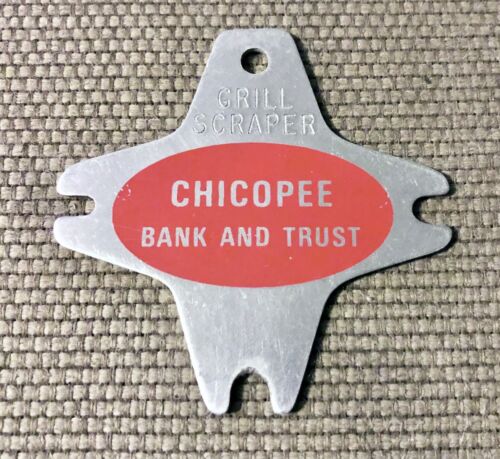 Vintage "Chicopee Bank and Trust" Barbecue Grill Scraper Tool - Massachusetts