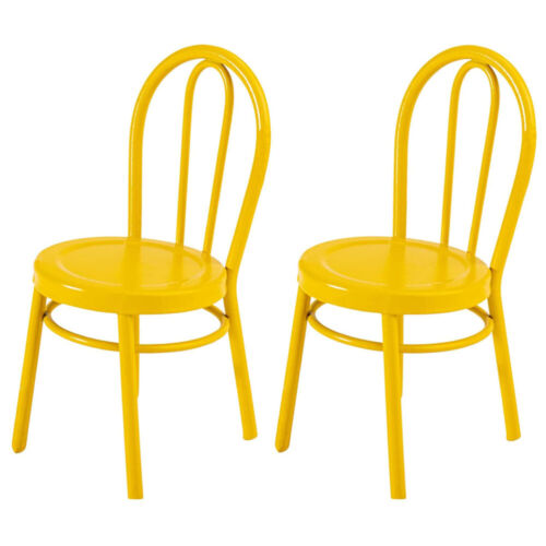 2 Pcs Collapsible Decorative Outdoor Chair / Scale Miniature Furniture
