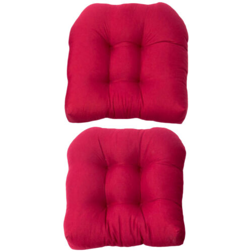 2 Pcs Wicker Settee Cushion Tufted Chair Cushion Outdoor Chair Pads