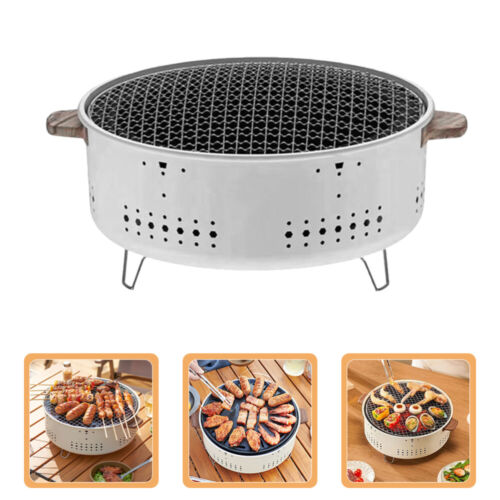 1 Set Tabletop Grill Portable Camping Grill Charcoal Cooking Barbecue Grill