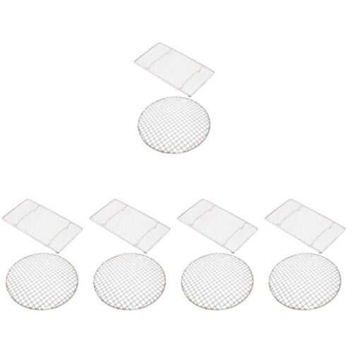 Set of 5 Reusable Barbecue Grill Mat Dense Fine Mesh BBQ Nets