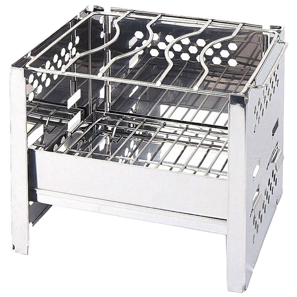 Folding Wood Stove Camping Grill Convenient Barbecue Tool Electric