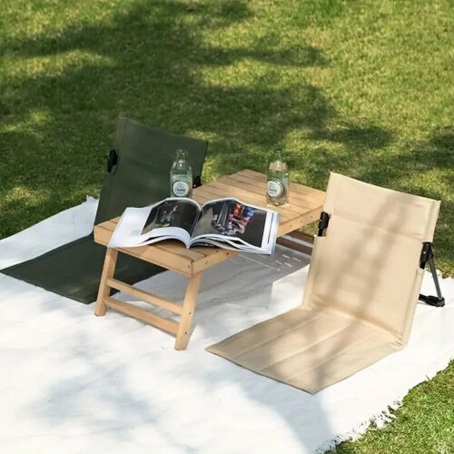 Foldable Camping Chair Outdoor Backrest Cushion Camping Folding Back Chair