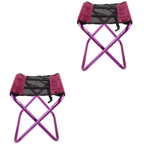 Set of 2 Picnic Stool Small Portable Bench Outdoor Folding Chair