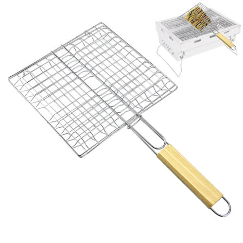 Barbecue Grilling Basket Grill BBQ Net Steak Meat Fish Vegetable Holder Tool