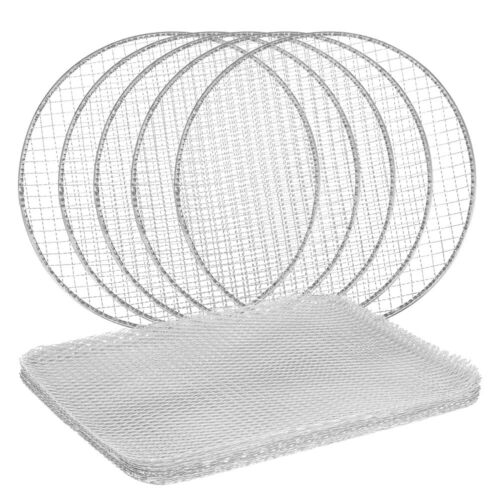 10pcs Grill Mesh Mats Disposable Grill Mats Stainless Steel Barbecue Grill Mesh