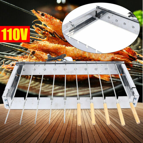 BBQ Skewers Shelf Automatic Rotating Rotisserie Grill Rack Accessory Attachment