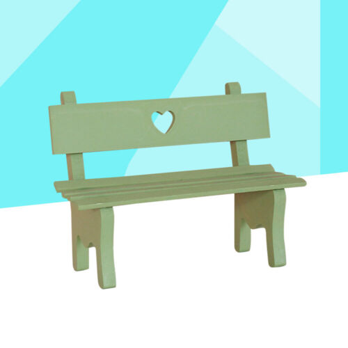 Kids Outdoor Chair Mini Garden Bench Decor Doll House Decoration
