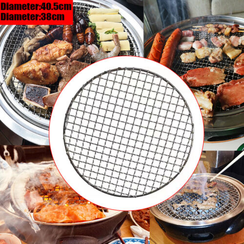 16 Inch Round Barbecue Grill Net Stainless Steel Mesh Rack Grid Grate Steam Net