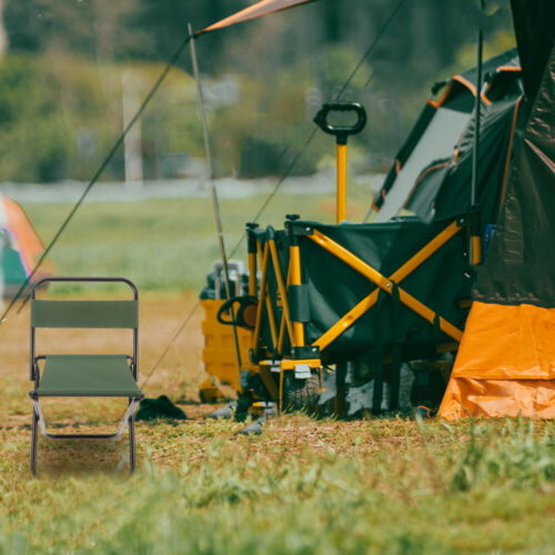 Small Folding Chair Flat Portable Metal Camping Chairs for Adults Outdoor