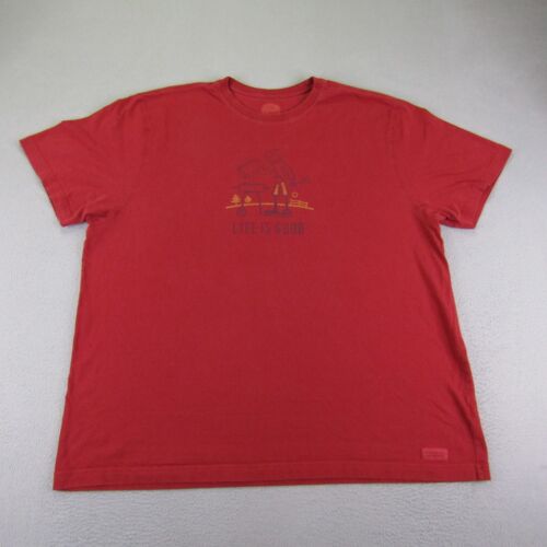 Life Is Good Shirt Mens 2XL XXL Red BBQ Barbecue Grill Hawaii Hawaiian Vacation