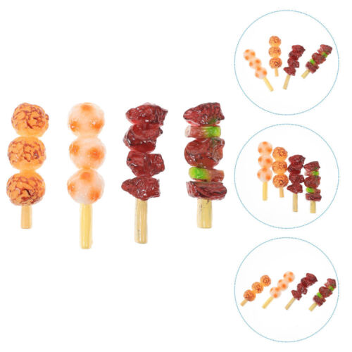 4 Pcs Realistic Food Toy Props Play Barbecue Grill Looking Dinner Toys Child