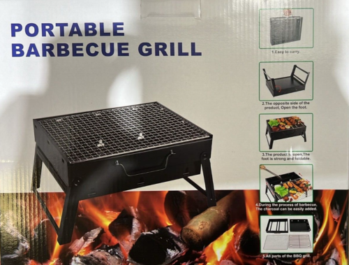 Portable Folding Charcoal BBQ Grill Picnic Travel Camping Outdoor Barbecue Grill